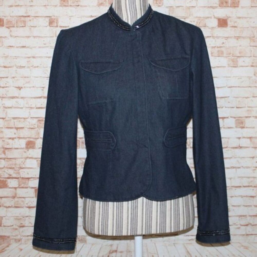 Work to Weekend Beaded Jean Jacket Size 6